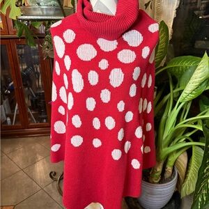 Mushroom Turtleneck Poncho